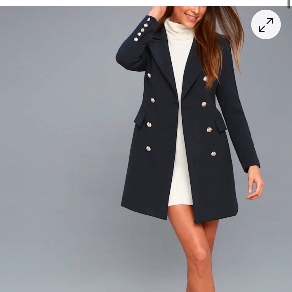 Lulus Captain's Blog Black Double-Breasted Coat